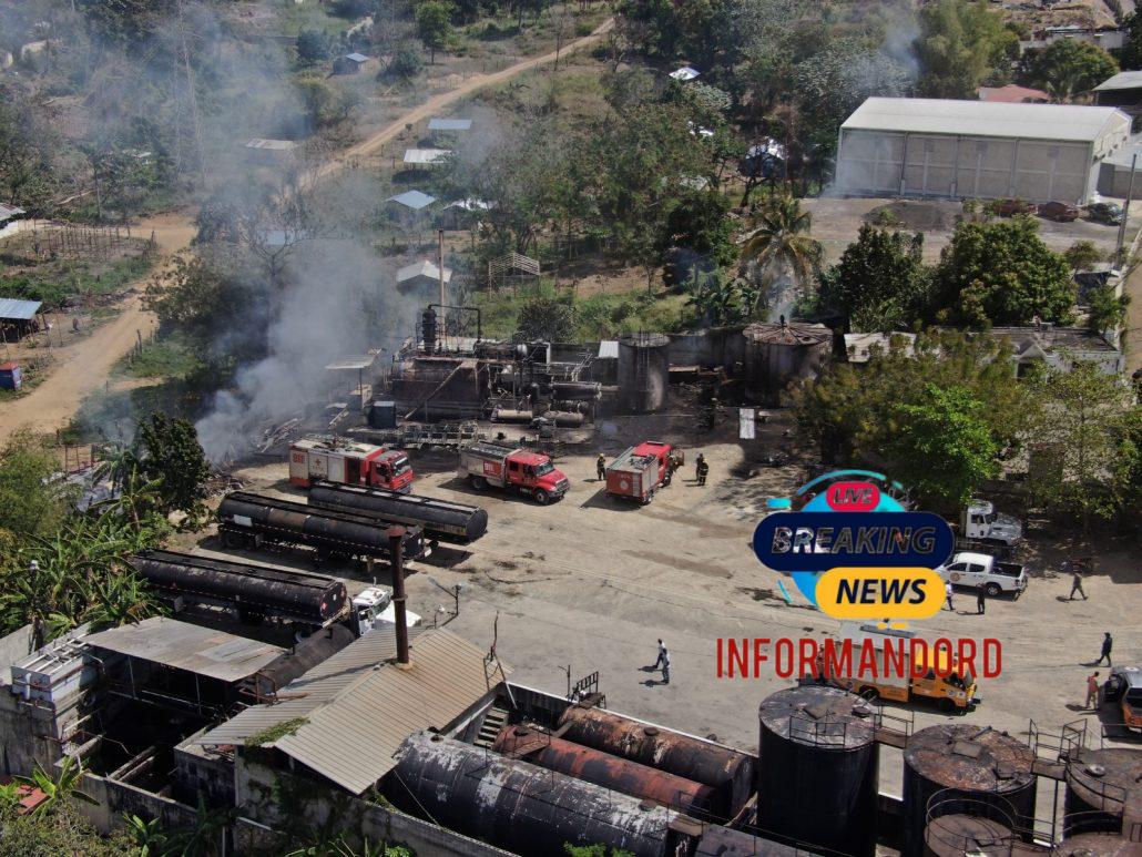 Sistema 911 coordina respuesta ante incendio en depósito de combustible en La Guayiga